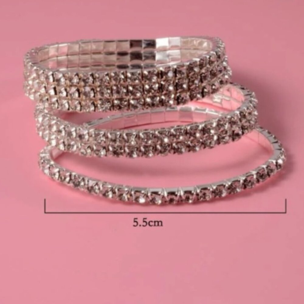 3pcs Rhinestone Decor Bracelet For Women Fashion Wedding
Gift Engagement… - Picture 4 of 4